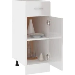 Armoire De Plancher Blanc Brillant 30x46x81,5 Cm Aggloméré VidaXL 10 Armoire De Plancher Blanc Brillant 30x46x81,5 Cm Aggloméré VidaXL -VIDAXL || Bosch || Whirlpool Soldes 29188504 4