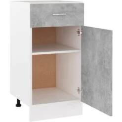 Armoire De Plancher à Tiroir Gris Béton 40x46x81,5 Cm Aggloméré VidaXL -VIDAXL || Bosch || Whirlpool Soldes 29188531 5