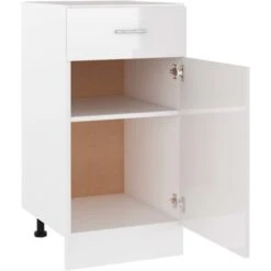 Armoire De Plancher Blanc Brillant 40x46x81,5 Cm Aggloméré VidaXL -VIDAXL || Bosch || Whirlpool Soldes 29350577 5