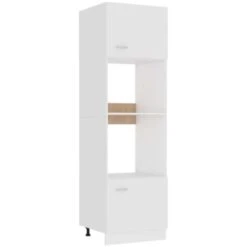Armoire à Micro-ondes Blanc 60x57x207 Cm Aggloméré VidaXL