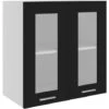 Armoire En Verre Suspendue Noir 60x31x60 Cm Aggloméré VidaXL -VIDAXL || Bosch || Whirlpool Soldes 29529856 1
