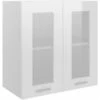Armoire En Verre Suspendue Blanc Brillant 60x31x60 Cm Aggloméré VidaXL -VIDAXL || Bosch || Whirlpool Soldes 29529859 1