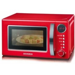 Severin MW 7893Rétro Micro-ondes Avec Fonction Grill 2en 1/36cm/700W/125ans Anniversaire Edition/Rouge/chromé -VIDAXL || Bosch || Whirlpool Soldes 29929260 3