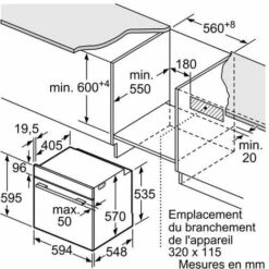 Four Encastrable Ecoclean Blanc BOSCH HBA553BV0 -VIDAXL || Bosch || Whirlpool Soldes 29967109 4