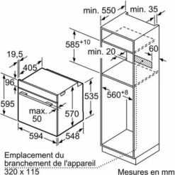 Four Encastrable Ecoclean Blanc BOSCH HBA553BV0 -VIDAXL || Bosch || Whirlpool Soldes 29967109 5