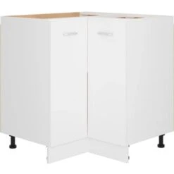 Armoire Plancher D'angle Blanc 75,5x75,5x80,5 Cm Aggloméré VidaXL