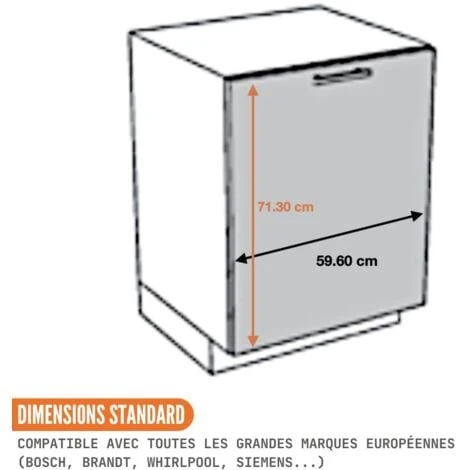 Façade Pour Lave-vaisselle Tout Intégrable Eco Noyer Blanchi L 60 Cm 4 Façade Pour Lave-vaisselle Tout Intégrable Eco Noyer Blanchi L 60 Cm – Image 2