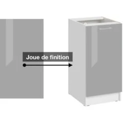 Panneau De Finition Pour Meuble Bas Eco Gris Brillant