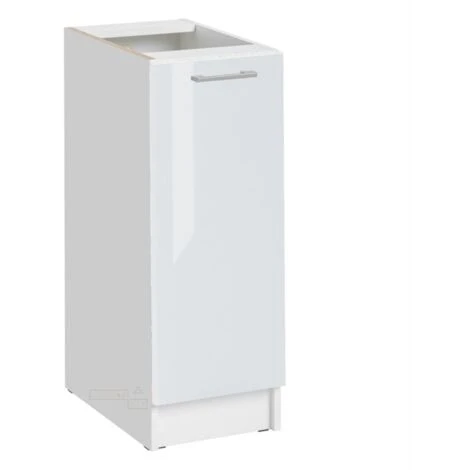 Meuble Bas De Cuisine Eco Blanc Brillant 1 Porte L 30 Cm 3 Meuble Bas De Cuisine Eco Blanc Brillant 1 Porte L 30 Cm