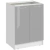 Meuble Bas De Cuisine Eco Gris Brillant 2 Portes L 60 Cm 2 Meuble Bas De Cuisine Eco Gris Brillant 2 Portes L 60 Cm -VIDAXL || Bosch || Whirlpool Soldes 30043023 1