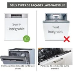 Façade Pour Lave-vaisselle Semi-intégrable Eco Gris Brillant L 60 Cm -VIDAXL || Bosch || Whirlpool Soldes 30043029 3