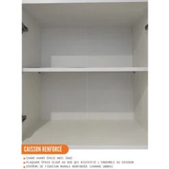 Meuble Haut De Cuisine Eco Blanc Brillant 2 Portes L 80 Cm -VIDAXL || Bosch || Whirlpool Soldes 30043038 5