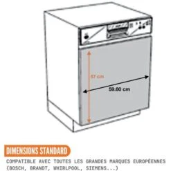 Façade Pour Lave-vaisselle Semi-intégrable Eco Blanc Brillant L 60 Cm -VIDAXL || Bosch || Whirlpool Soldes 30043076 2