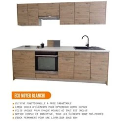 Panneau De Finition Pour Meuble Haut Eco Noyer Blanchi -VIDAXL || Bosch || Whirlpool Soldes 30043079 4