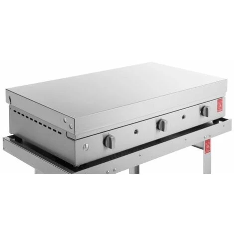Plancha PLANET à Gaz - CHEF 80 Lisse + Couvercle à Charnières - 3 Brûleurs 5 Plancha PLANET à Gaz - CHEF 80 Lisse + Couvercle à Charnières - 3 Brûleurs – Image 3