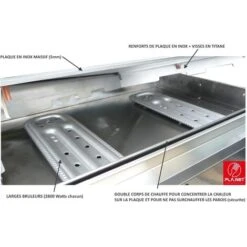 Plancha PLANET à Gaz - CHEF 80 Lisse + Couvercle à Charnières - 3 Brûleurs 10 Plancha PLANET à Gaz - CHEF 80 Lisse + Couvercle à Charnières - 3 Brûleurs -VIDAXL || Bosch || Whirlpool Soldes 30097956 4
