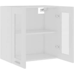 Armoire En Verre Suspendue Blanc 60x31x60 Cm Aggloméré VidaXL -VIDAXL || Bosch || Whirlpool Soldes 30113945 5