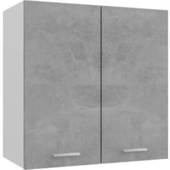 Armoire Suspendue Gris Béton 60x31x60 Cm Aggloméré