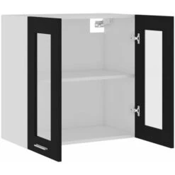 Armoire En Verre Suspendue Noir 60x31x60 Cm Aggloméré -VIDAXL || Bosch || Whirlpool Soldes 30366199 5