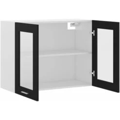 Armoire En Verre Suspendue Noir 80x31x60 Cm Aggloméré -VIDAXL || Bosch || Whirlpool Soldes 30366205 5