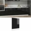 Panneau De Lave-vaisselle Noir Brillant 45x3x67 Cm Aggloméré -VIDAXL || Bosch || Whirlpool Soldes 30366233 1