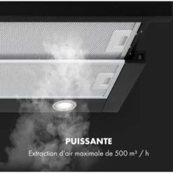 Klarstein Mariana 60 - Hotte Tiroir Télescopique 60cm - Extraction 500 M³/h - éclairage Led - 3 Vitesses - Noir -VIDAXL || Bosch || Whirlpool Soldes 30541316 3