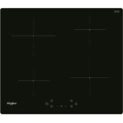 WHIRLPOOL - WSQ4860NE - Table De Cuisson Induction - 4 Foyers - 7200W - L60 Cm - Revetement Verre Noir