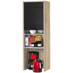 Meuble Cuisine Chêne Noir 40 Cm X 124 Cm