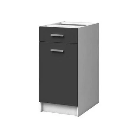 EXTRA - Meuble Bas De Cuisine 40cm 1 Tiroir - Gris Mat 3 EXTRA - Meuble Bas De Cuisine 40cm 1 Tiroir - Gris Mat