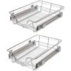 Panier En Treillis Métallique 2 Pcs 400 Mm Argenté VidaXL -VIDAXL || Bosch || Whirlpool Soldes 3556516 1
