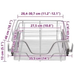Panier En Treillis Métallique 2 Pcs 400 Mm Argenté VidaXL -VIDAXL || Bosch || Whirlpool Soldes 3556516 3