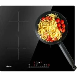 CIARRA CD3BBIH Plaque Induction 3 Foyers - Boosters - 6200W - Commandes Sensitives - 9 Niveaux - Minuteur - L 59cm
