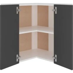Armoire D'angle Suspendue Gris 57x57x60 Cm Aggloméré VidaXL -VIDAXL || Bosch || Whirlpool Soldes 38220142 5
