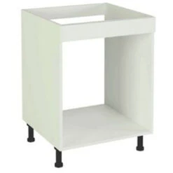 Meuble Bas De Cuisine Pour Four Coloris Blanc - Hauteur 85 X Longueur 60 X Profondeur 58 Cm -PEGANE- -VIDAXL || Bosch || Whirlpool Soldes 42167488 2