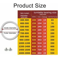 Roulement De Plateau Tournant En Métal, Rond Pivotant Base, Rotatifs 360°, Roulements à Billes à Une Rangée, Pour Les Charges Lourdes, ø35cm -VIDAXL || Bosch || Whirlpool Soldes 47116487 5