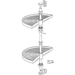 Jeu De Plateaux Tournants Shelvo 1/2 Lune -VIDAXL || Bosch || Whirlpool Soldes 50879700 3