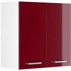 Meuble Haut De Cuisine „R-Line“ 60cm Bordeaux Brillant/Blanc Vicco
