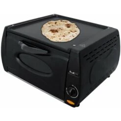 KuKoo Four 13L Tandoor Mini Pizza Chapati Roti Manakish Naan Machine à Pain Tandoori électrique Appareil De Cuisine Cuisson Plaque Supérieure Aluminium Verre [Pince GRATUITE] 230V 2100W Acier -VIDAXL || Bosch || Whirlpool Soldes 52444897 4