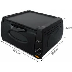 KuKoo Four 13L Tandoor Mini Pizza Chapati Roti Manakish Naan Machine à Pain Tandoori électrique Appareil De Cuisine Cuisson Plaque Supérieure Aluminium Verre [Pince GRATUITE] 230V 2100W Acier -VIDAXL || Bosch || Whirlpool Soldes 52444897 5