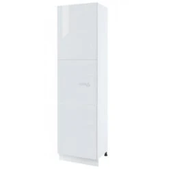 Colonne De Cuisine Bellissi Blanc Brillant 3 Portes L 60 Cm Type De Poignee: Porte Avec Poignée Integrée