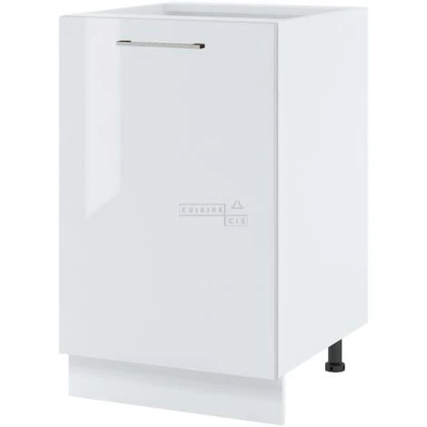 Meuble Bas De Cuisine Bellissi Blanc Brillant 1 Porte L 50 Cm Type De Poignee: Porte Avec Poignée Apparente 3 Meuble Bas De Cuisine Bellissi Blanc Brillant 1 Porte L 50 Cm Type De Poignee: Porte Avec Poignée Apparente