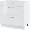 Casserolier Bellissi Blanc Brillant L 80 Cm Type De Poignee: Porte Avec Poignée Apparente -VIDAXL || Bosch || Whirlpool Soldes 53082110 1