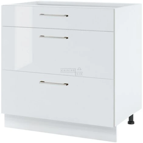 Casserolier Bellissi Blanc Brillant L 80 Cm Type De Poignee: Porte Avec Poignée Apparente 3 Casserolier Bellissi Blanc Brillant L 80 Cm Type De Poignee: Porte Avec Poignée Apparente