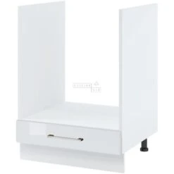 Meuble Pour Four Encastrable Bellissi Blanc Brillant 1 Tiroir L 60 Cm Type De Poignee: Porte Avec Poignée Apparente