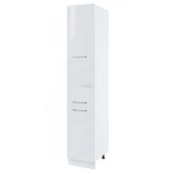 Colonne De Cuisine Bellissi Blanc Brillant 3 Portes L 40 Cm Type De Poignee: Porte Avec Poignée Apparente
