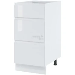 Casserolier Bellissi Blanc Brillant L 40 Cm Type De Poignee: Porte Avec Poignée Integrée