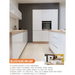 Casserolier Bellissi Blanc Brillant L 40 Cm Type De Poignee: Porte Avec Poignée Integrée -VIDAXL || Bosch || Whirlpool Soldes 53082138 3