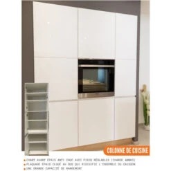 Colonne De Cuisine Pour Micro-onde Et Four Encastrable Bellissi Blanc Brillant 2 Portes L 60 Cm Type De Poignee: Porte Avec Poignée Integrée -VIDAXL || Bosch || Whirlpool Soldes 53639157 5
