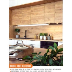 Meuble Haut SLIM De Cuisine Bellissi Chene 1 Porte Relevable L 50 Cm Type De Poignee: Porte Avec Poignée Apparente - Couleur: Décor Chêne Brut -VIDAXL || Bosch || Whirlpool Soldes 53641675 5