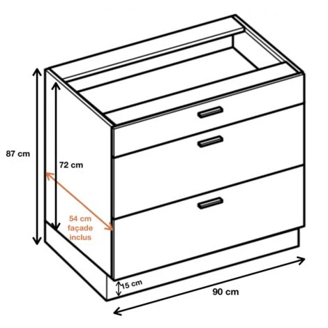 Casserolier Bellissi Chene L 90 Cm Type De Poignee: Porte Avec Poignée Apparente - Couleur: Décor Chêne Naturel 4 Casserolier Bellissi Chene L 90 Cm Type De Poignee: Porte Avec Poignée Apparente - Couleur: Décor Chêne Naturel – Image 2